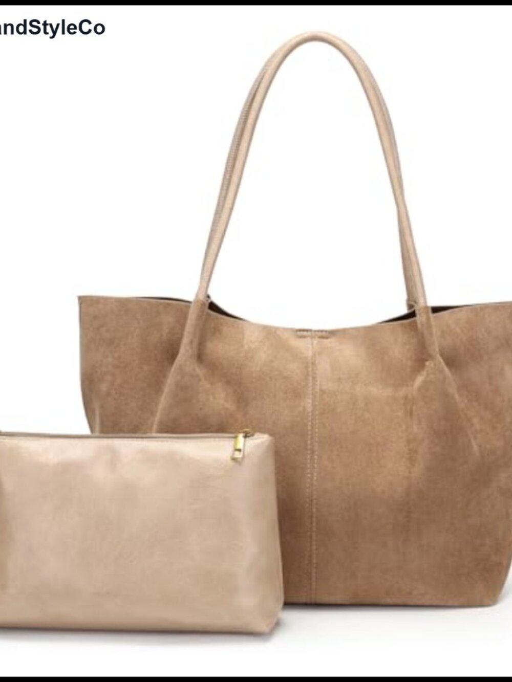 Suede Tote Bag for Women Faux Suede Leather Purse Work Shoulder Handbag